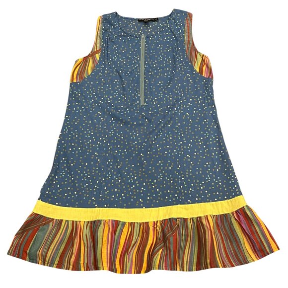 Little Journeys Chicago Mixed Print Sleeveless Dress, XL - Picture 1 of 7